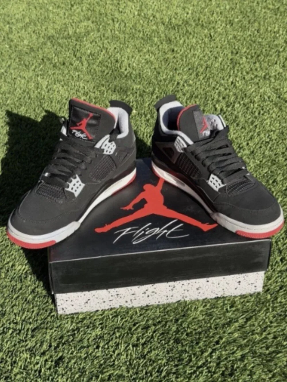 Nike Air Jordan 4 Bred OG Retro Red Black Men’s Shoe